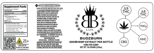 D9/D8/THCp/HHC Mix 100MG  GUMMY - 20 Count - FL Compliant